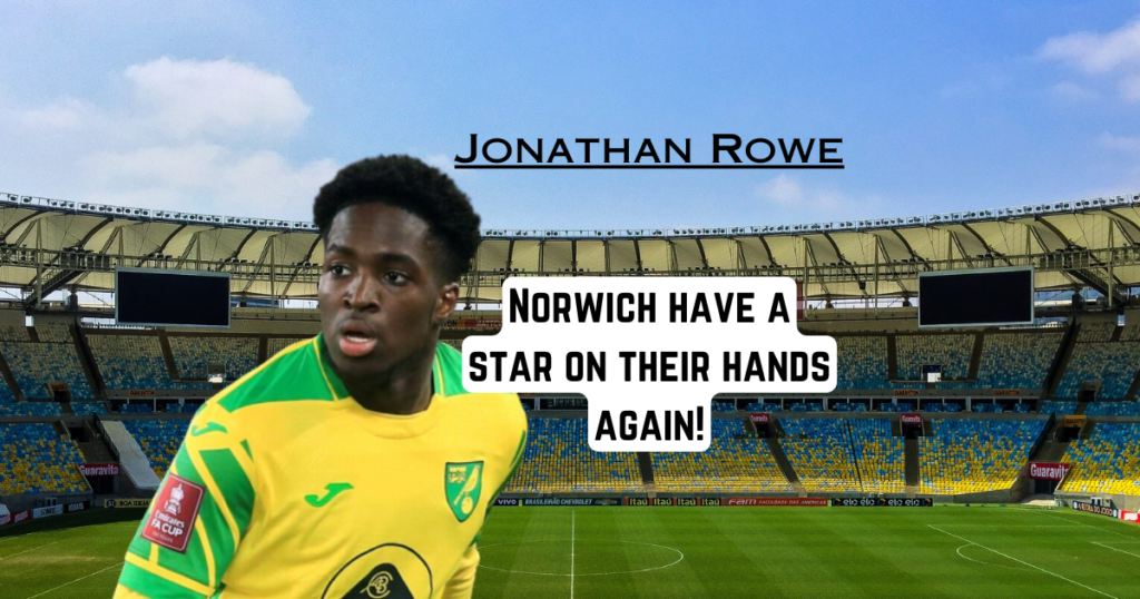 Jonathan rowe in his norwich city jersey this season